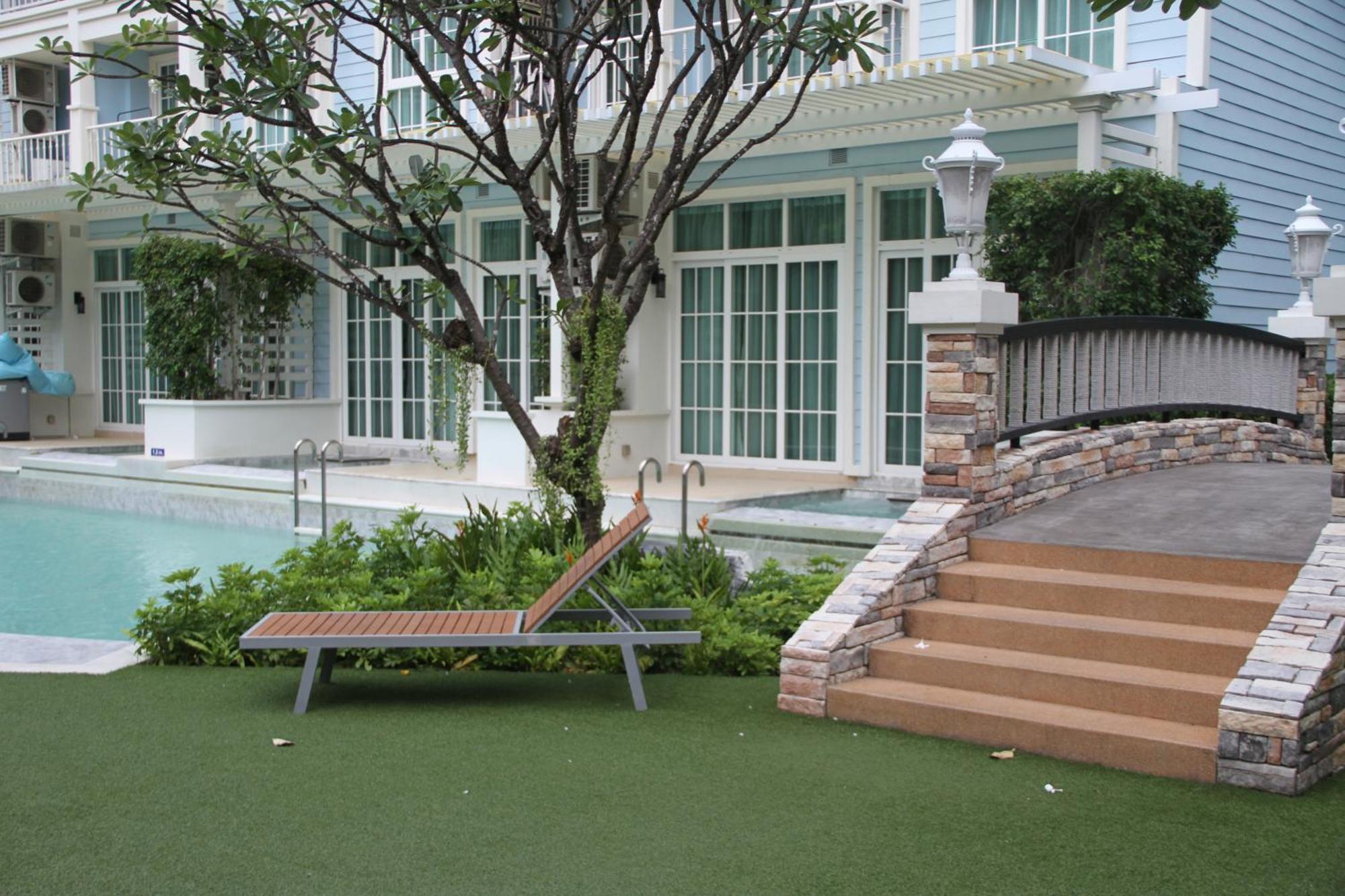 Grand Florida芭提雅带免费游泳池温泉和健身房和办公区水上花园公寓e208 นาจอมเทียน ภายนอก รูปภาพ